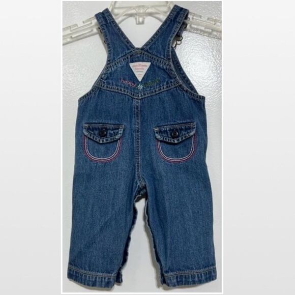 OshKosh B'gosh Baby Blue Denim Vestbak Kid Overalls - Picture 8 of 15